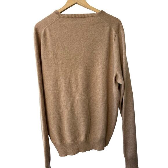 Polo Ralph Lauren Cotton Cashmere V-Neck Sweater Mens 2XL XXL Beige - Picture 2 of 5
